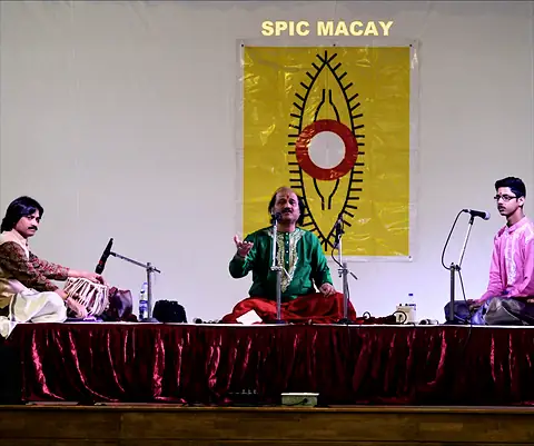 A SPIC MACAY concert, on stage