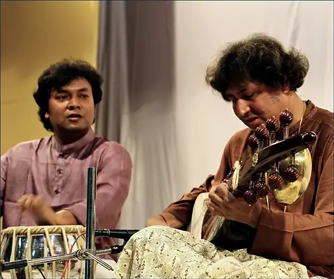 A visiting recital, strings and tabla