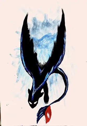A dark winged creature diving through a wash of pale blue, a red tail beneath
The Crossroads, Issue 04 · November–December 2022