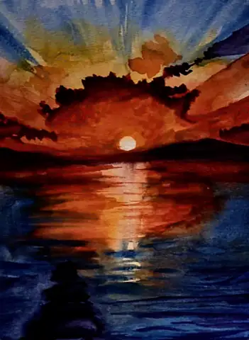 A sunset in red and orange over dark blue water
The Crossroads, Issue 13 · November–December issue