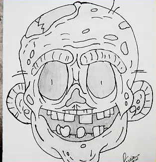 A grinning cartoon skull in black outline
The Crossroads, Issue 23 · April 2025