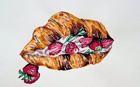 A croissant filled with strawberries and cream
The Crossroads, Issue 25 · July 2025