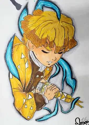 An anime swordsman in a yellow robe, wrapped in blue ribbons
The Crossroads, Issue 26 · Anand Utsav issue