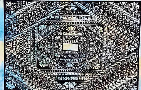 A diamond of dense black-and-white patterns
The Crossroads, Issue 28 · Pongal issue