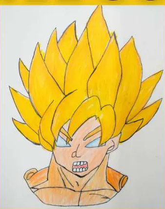 An anime fighter with spiky golden hair