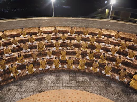 The amphitheatre, after dark
