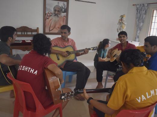 Guitars, in the music room