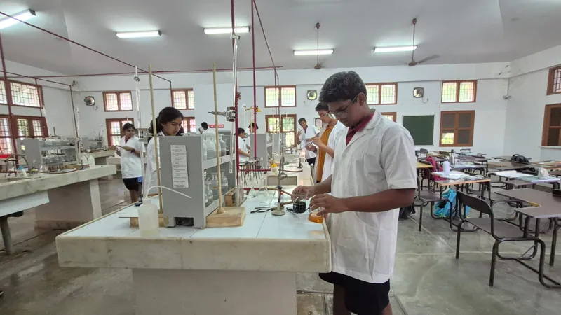 The chemistry laboratory during the Grade 10 Pink Hand experiment