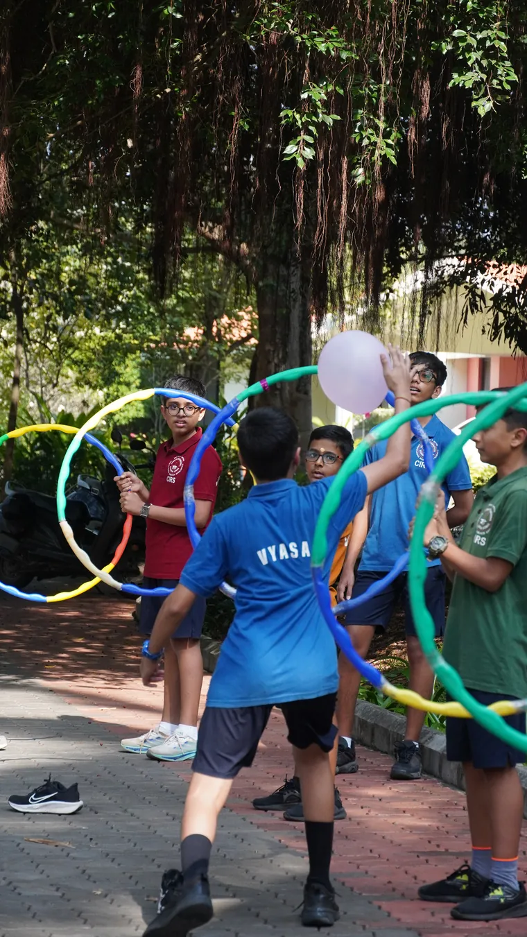 A student with hoops during the National Youth Day activities