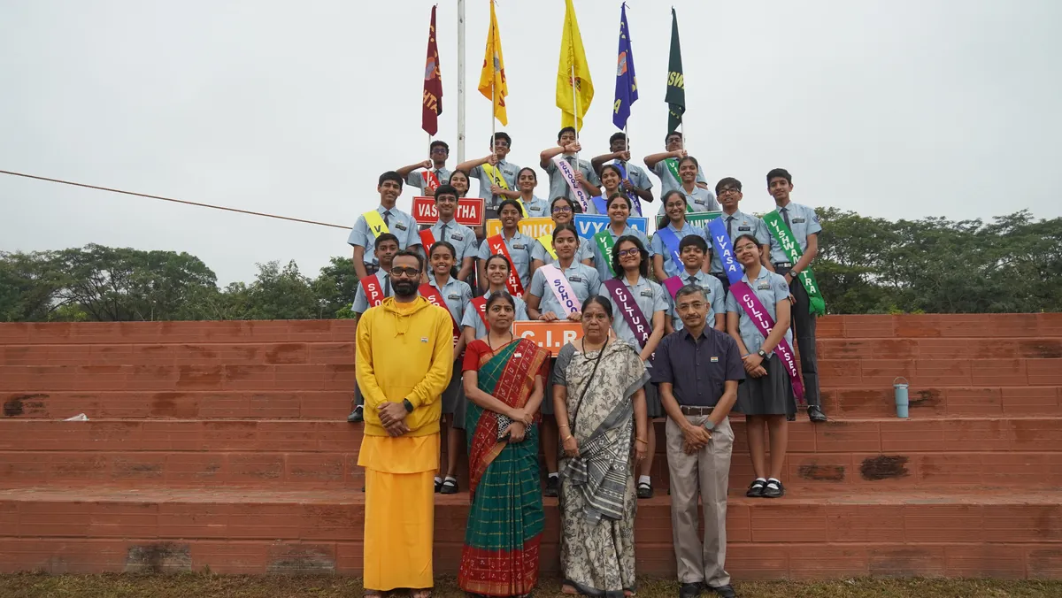 Staff and students gathered on Republic Day