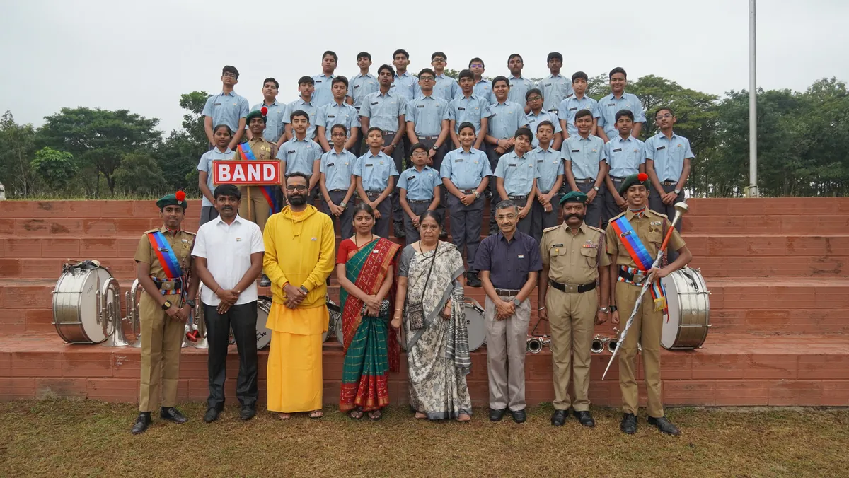 The CIRS band with staff on Republic Day