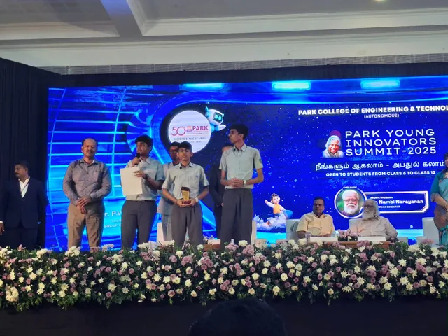 CIRS students on stage at the Park Young Innovators Summit